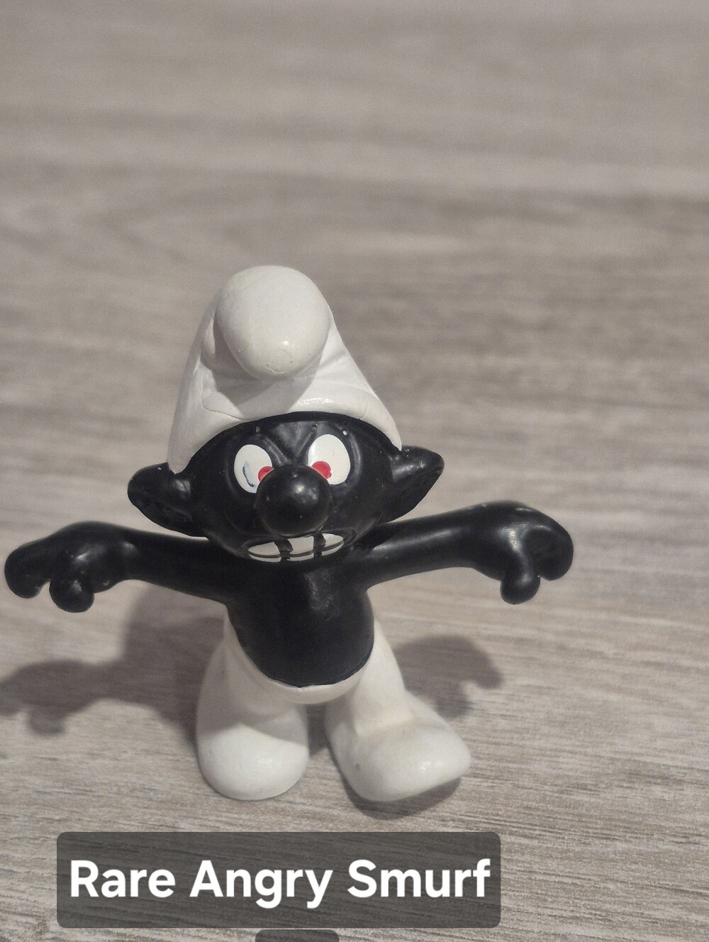 Vintage Rare Angry Smurf Figurine
